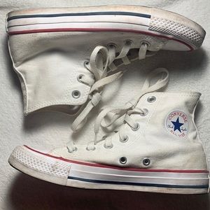 White Converse Hightops